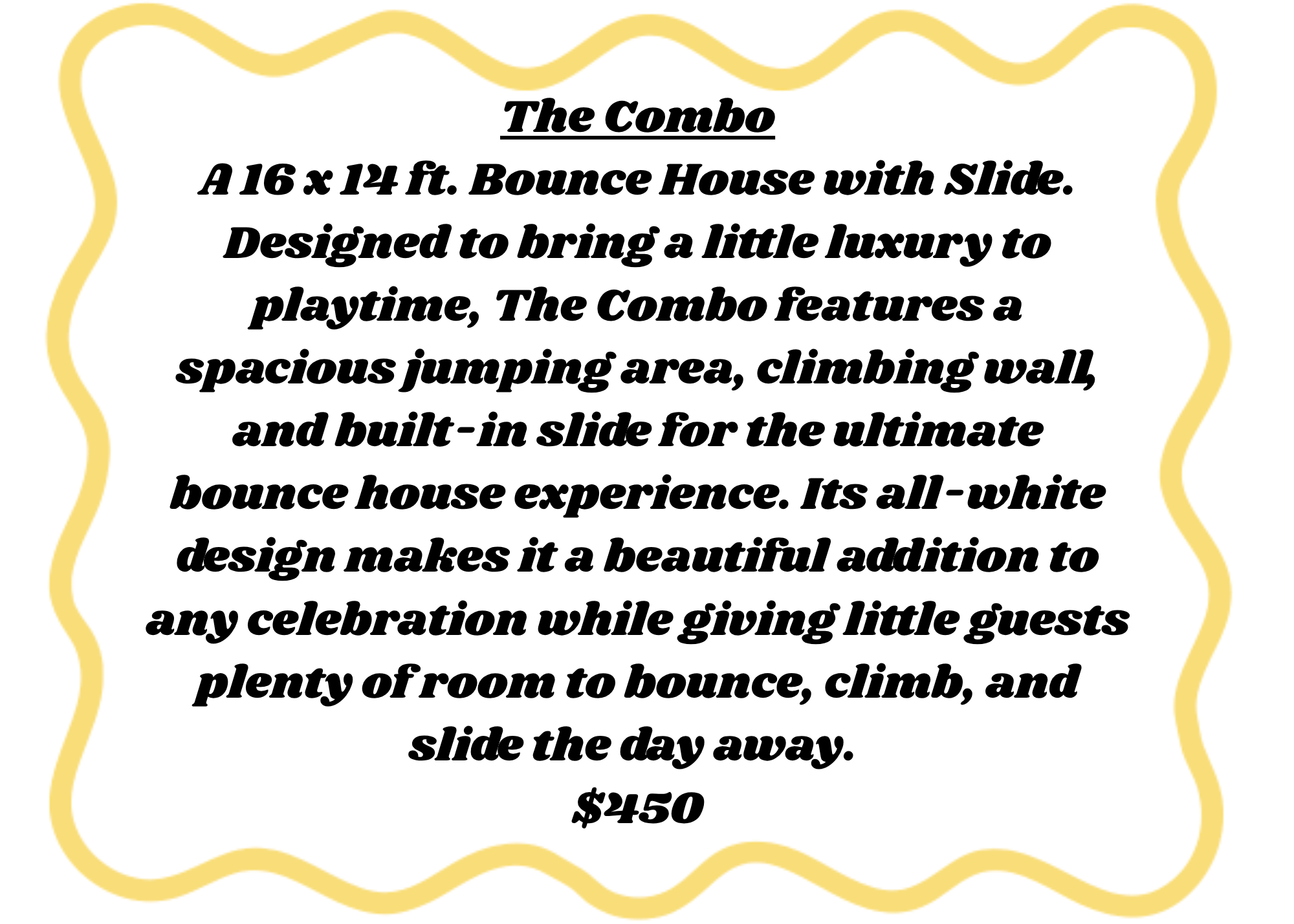 White Bounce House Rental in Mount Pleasant, SC