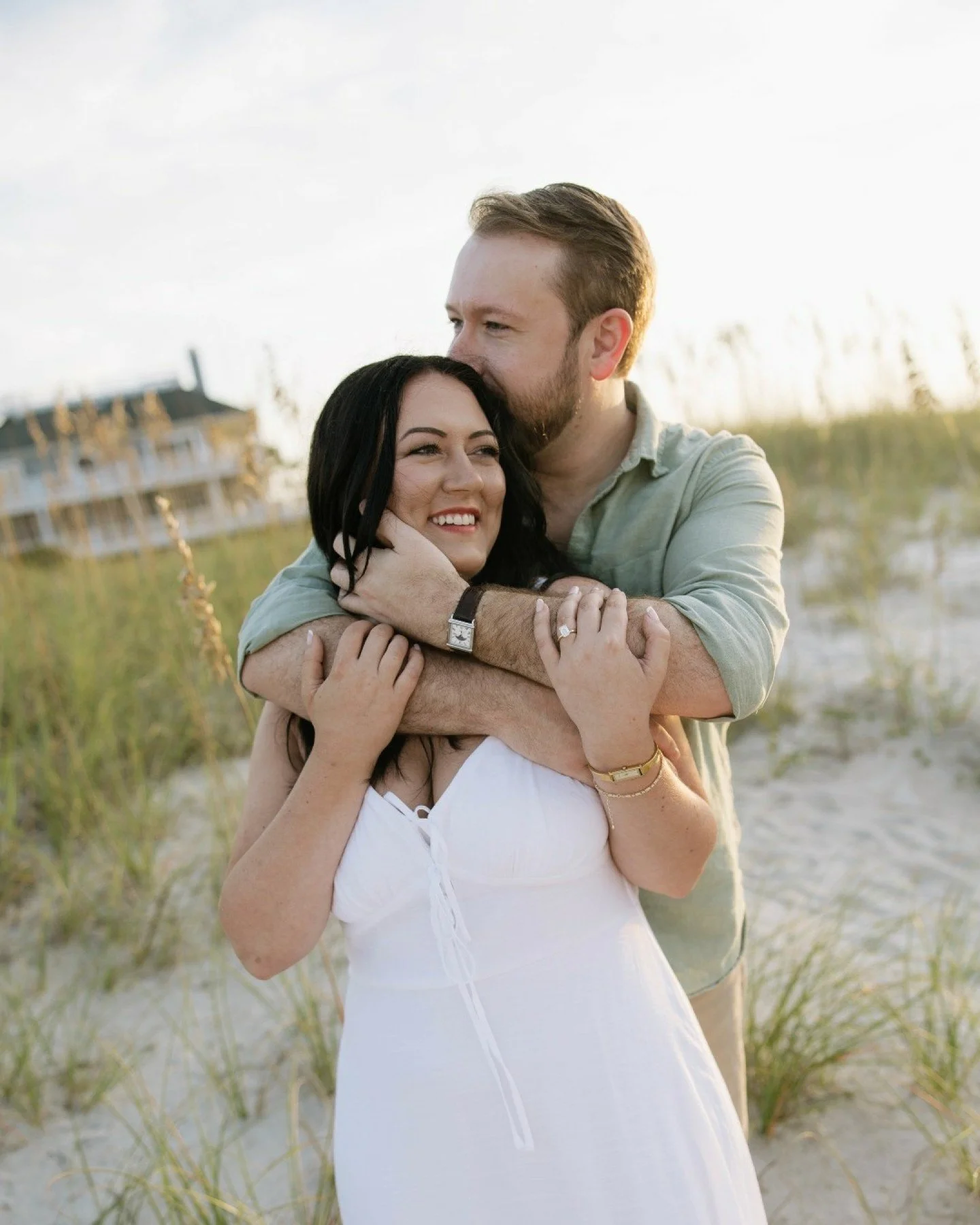 Madison &amp; Preston, soft laughter carried by the tide 🕊️

A morning that felt slow and intentional. Barefoot walks. Hands intertwined. Letting the ocean soundtrack their next chapter.

#RaleighNCPhotographer #WilmingtonBeachEngagement #Charleston