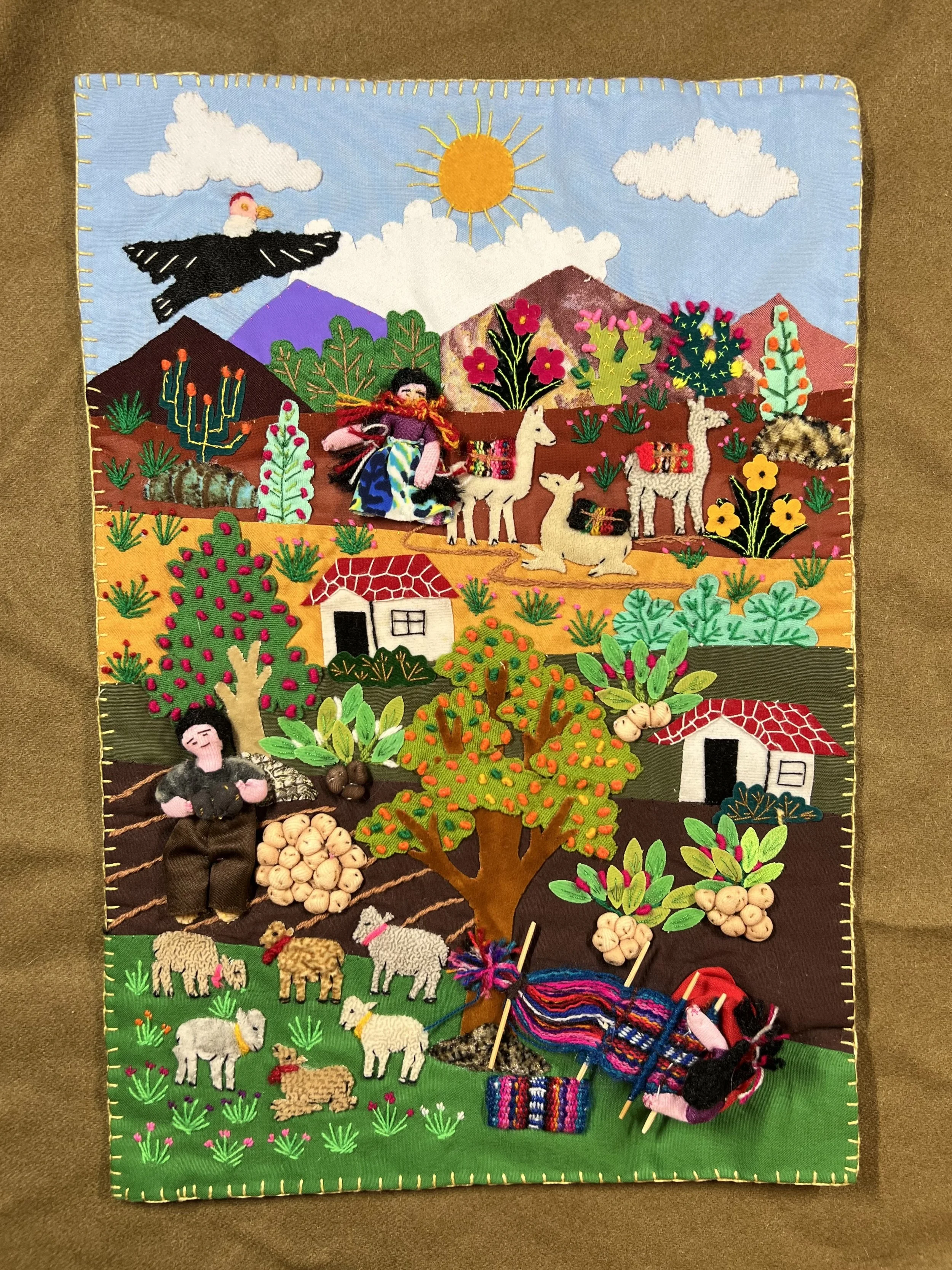 Small Arpillera Tapestry -A