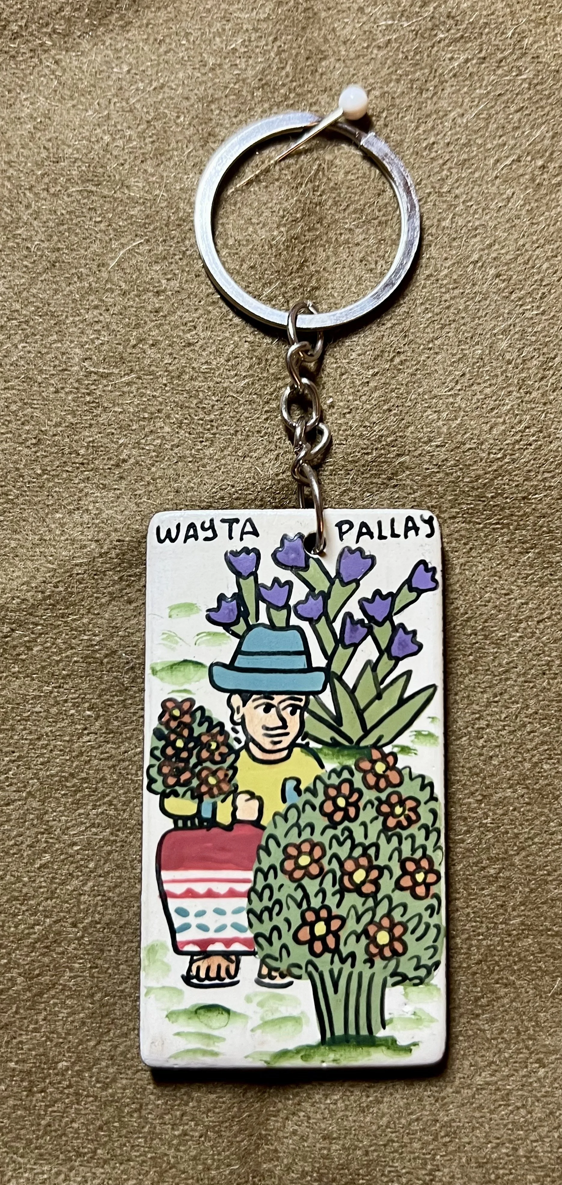 Sarhua Art Keychain (Violet flowers)