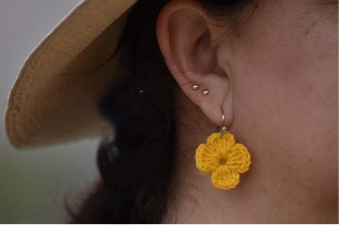 Handmade crocheted earrings