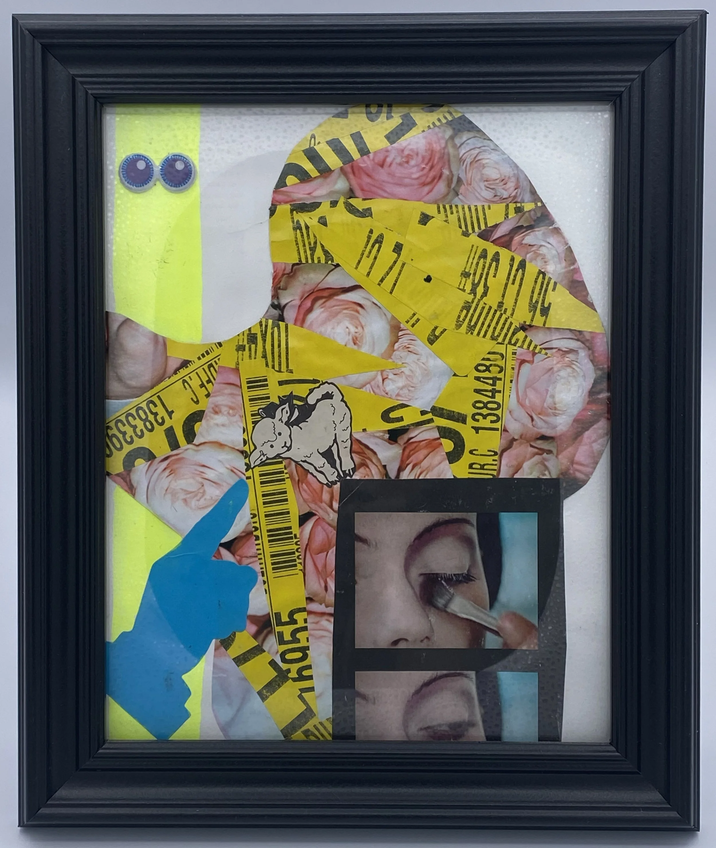 Fingertip Eyes- Mixed Media Collage