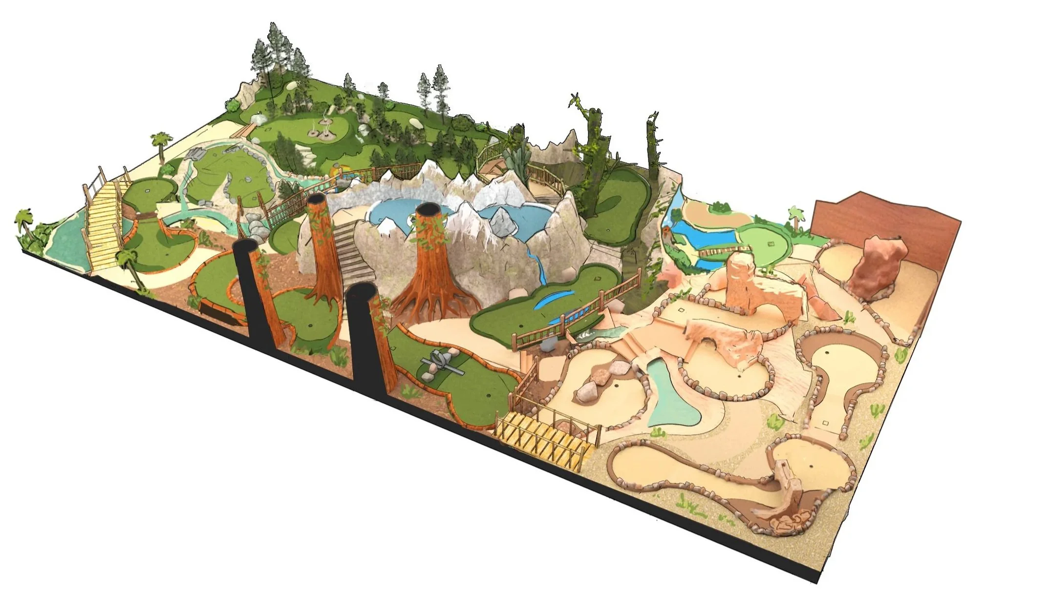Mini Golf inspired by USA's beautiful National Parks