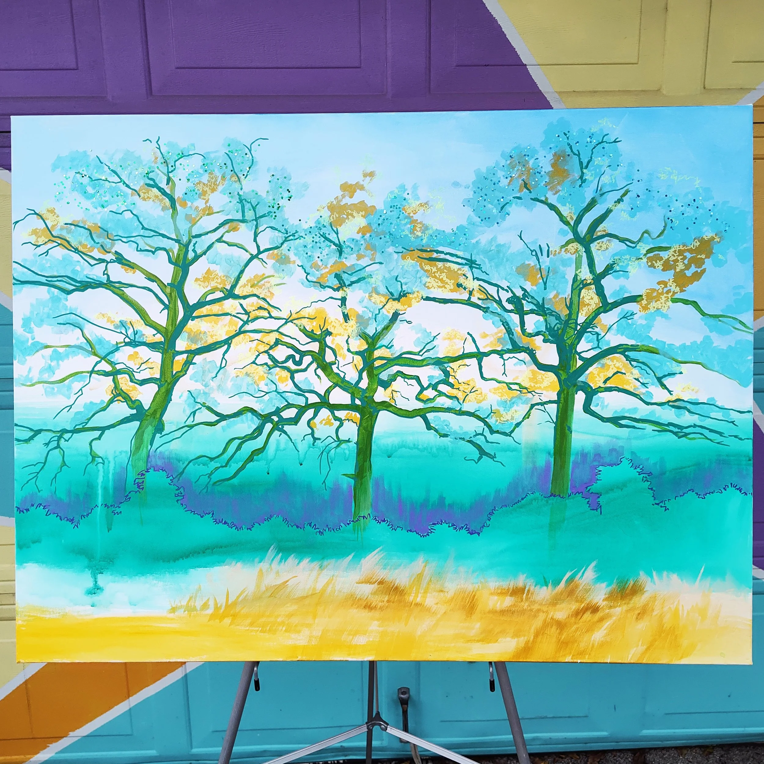 THE THREE SISTERS - Post Oaks, 40-50 years old, located in Thrive Nature Park.


THE NAME: Ever since I noticed this magestically symmetrical trio on my morning jog, they've struck me as three sisters. If you stand in a certain spot, they even appear