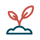 Plant sprout icon representing superannuation strategy and retirement growth planning.