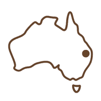 Outline of Australia with a small map of Tasmania below