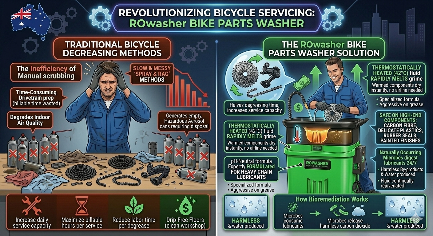 Revolutionising Bicycle Servicing: The Benefits of a Dedicated Bike Parts Washer
