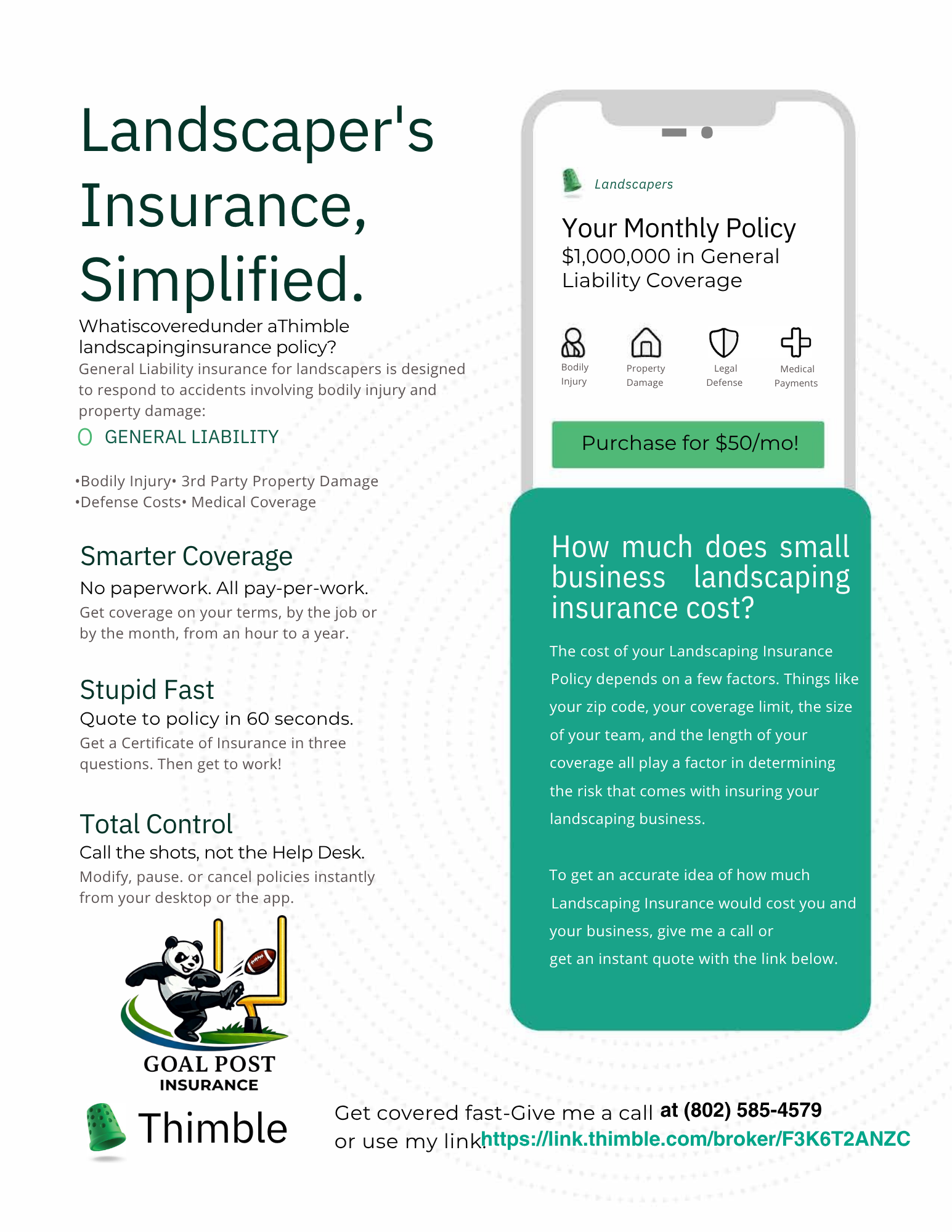 THIMBLE: SMALL BUSINESS INSURANCE
(802) 585-4579
