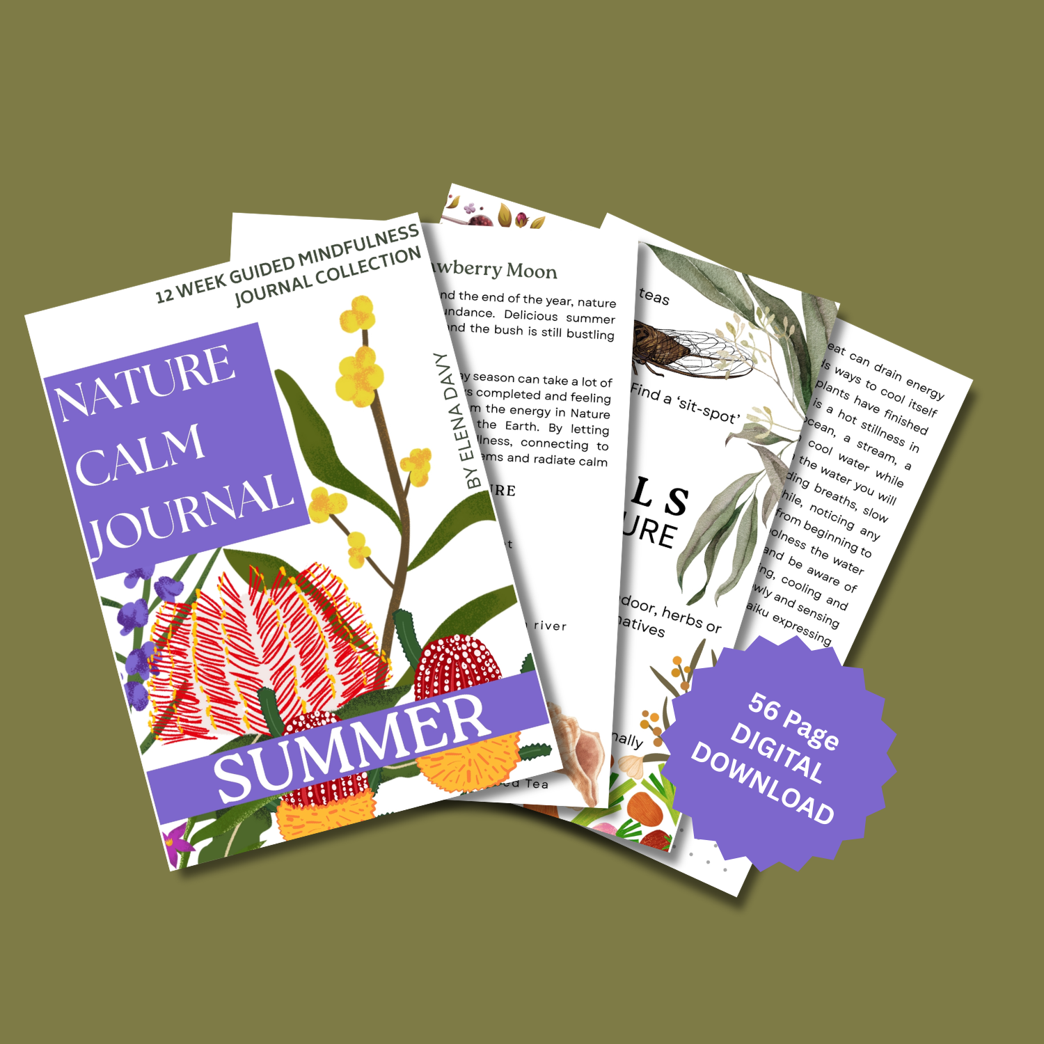 SUMMER| Nature Calm Journal DIGITAL DOWNLOAD