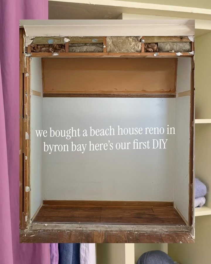 Our DIY wardrobe is ready to robe, most happy we have somewhere to pack away our things but also, love it! Each slide has its own little clip of steps, make sure you watch them until the end if you want to see the whole process 🧢 rest of the room up