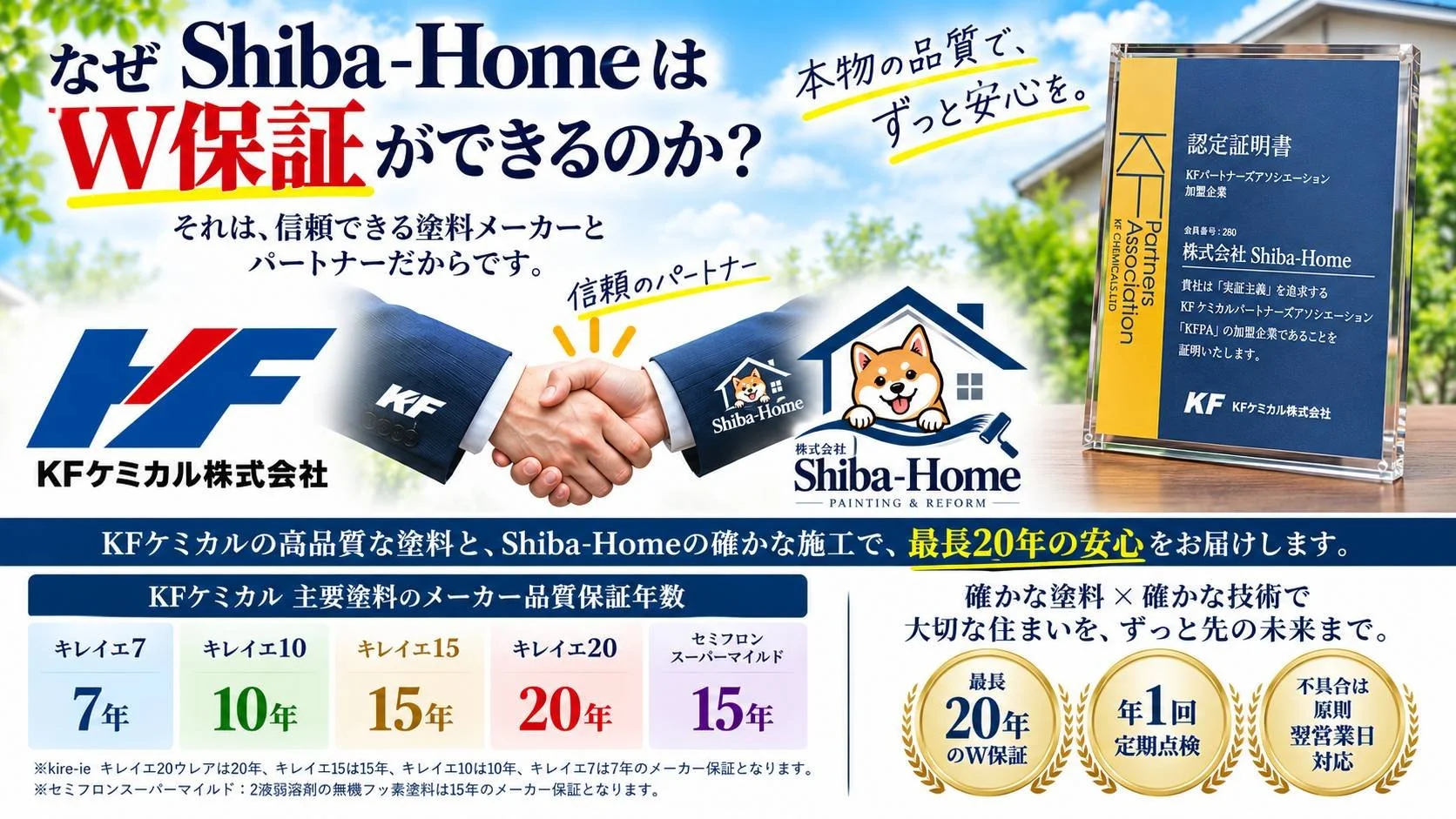 直方市の外壁塗装・屋根塗装｜KFケミカル KFアソシエーションパートナーズ加盟店 株式会社Shiba-Home