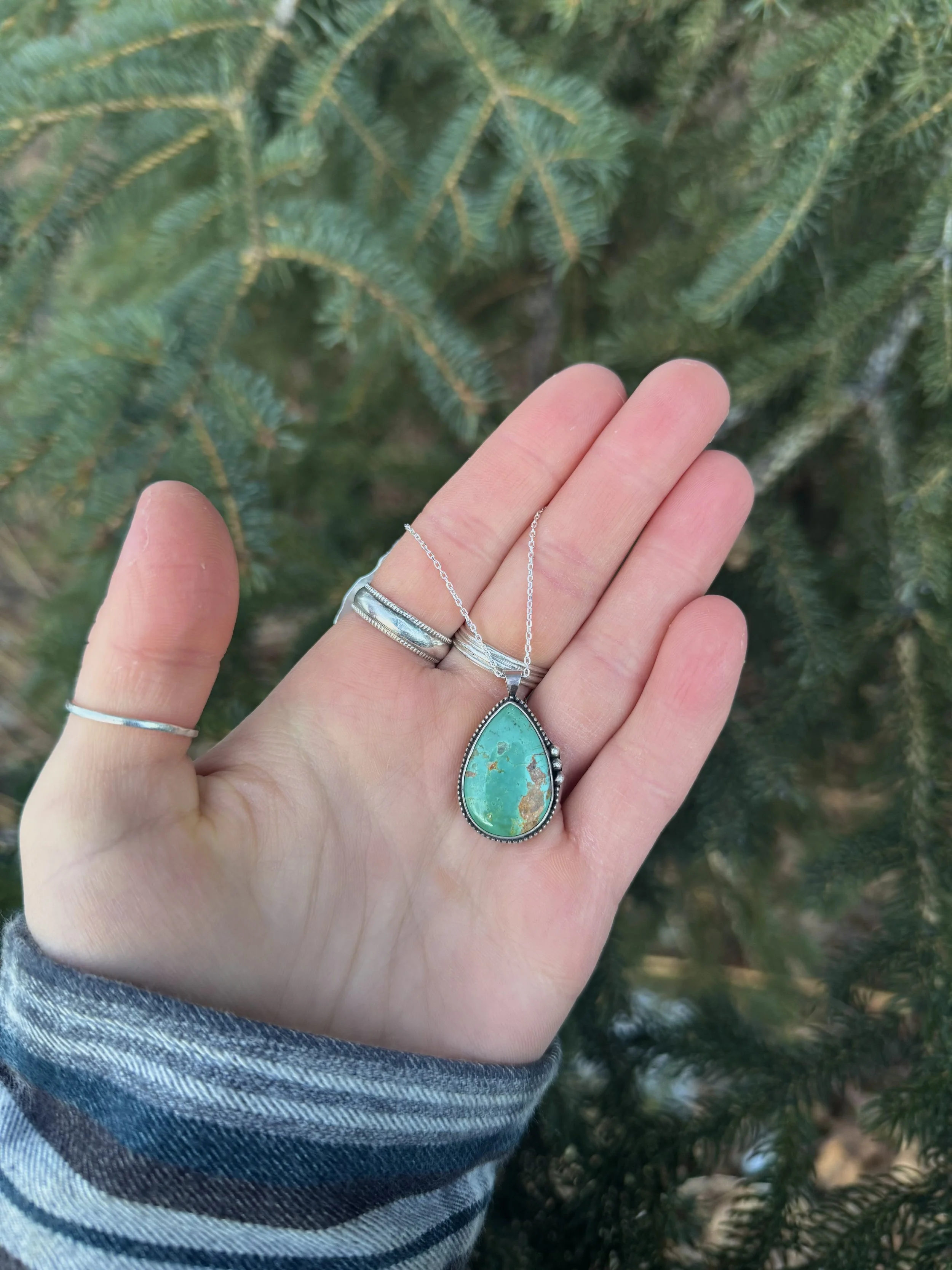 Turquoise teardrop necklace