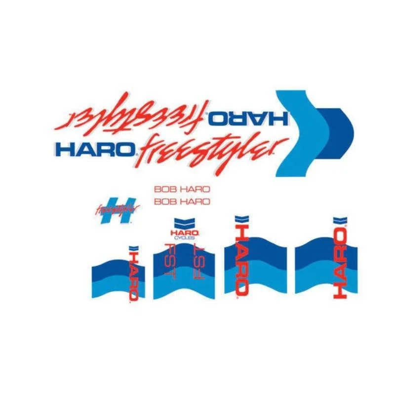 CALCOMANIAS HARO FST 1985 BLANCO/ROJO