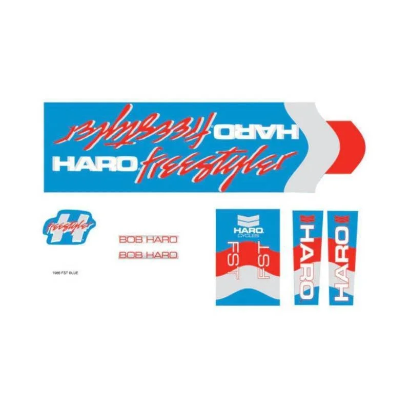 CALCOMANIAS HARO 1986 FST AZUL