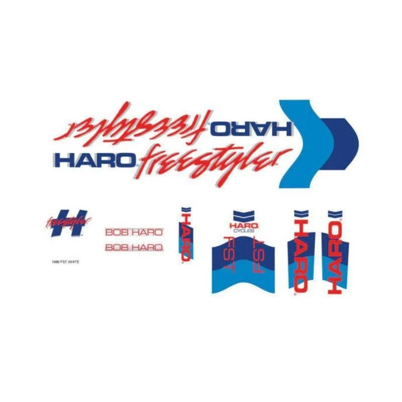 CALCOMANIAS HARO 1986 FST BLANCO