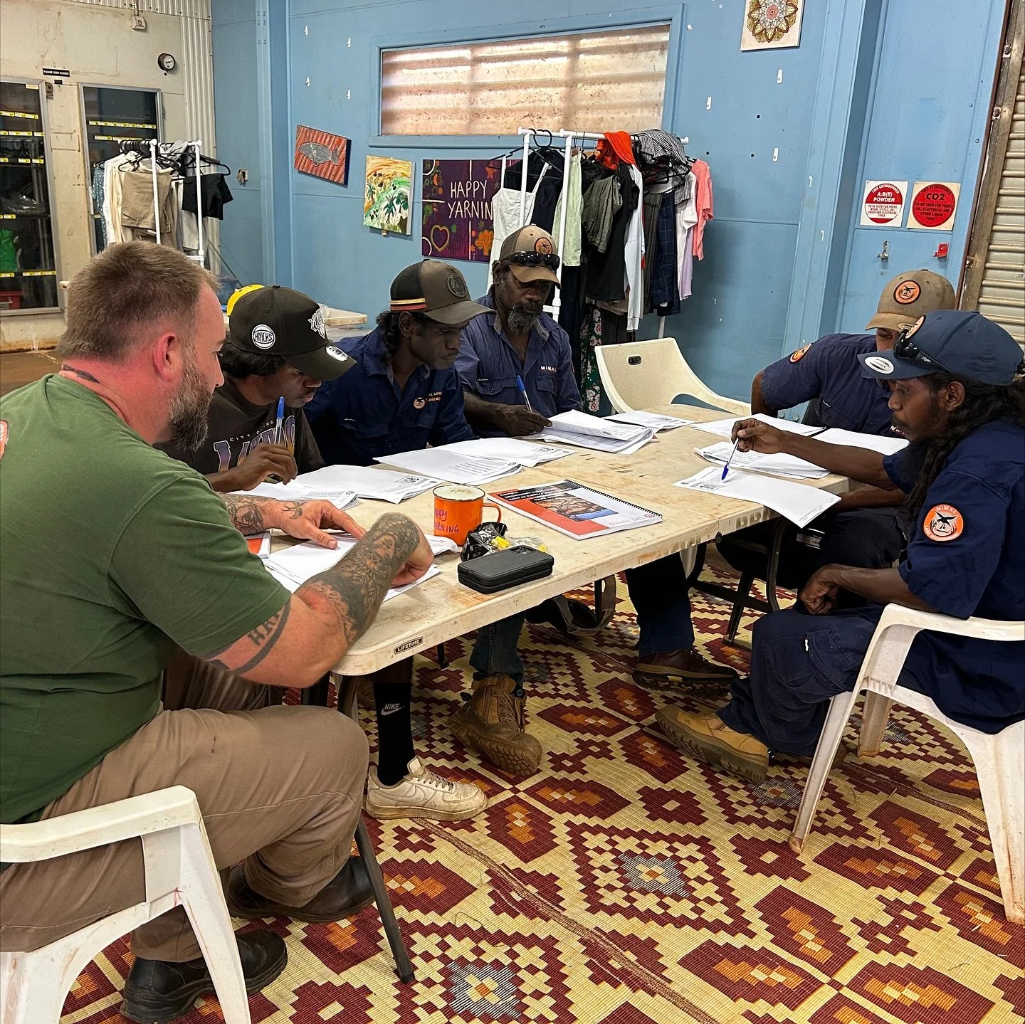 BBU hosted the Centre for Appropriate Technology (CfAT) in Bulman recently to provide White Card training for Rangers &amp; Community 💪🏿

#remotejobs #mimal #arnhemland #indigenous #aboriginalaustralia #northernterritory #rangers #training