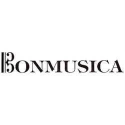 Bon Musica logo with stylized text.