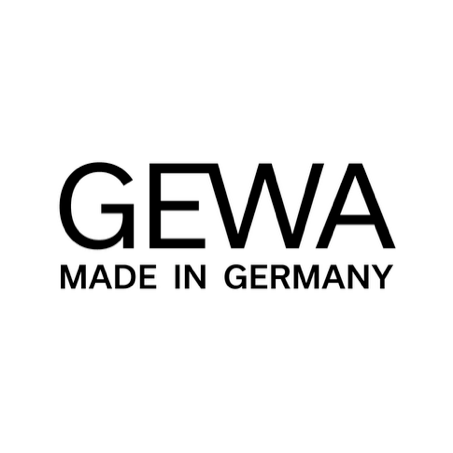 Gewa logo with the text 'Gewa Made in Germany' in black on a white background.