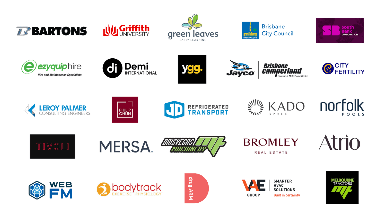 Logos of Australian organisations Advancer has delivered AI projects for