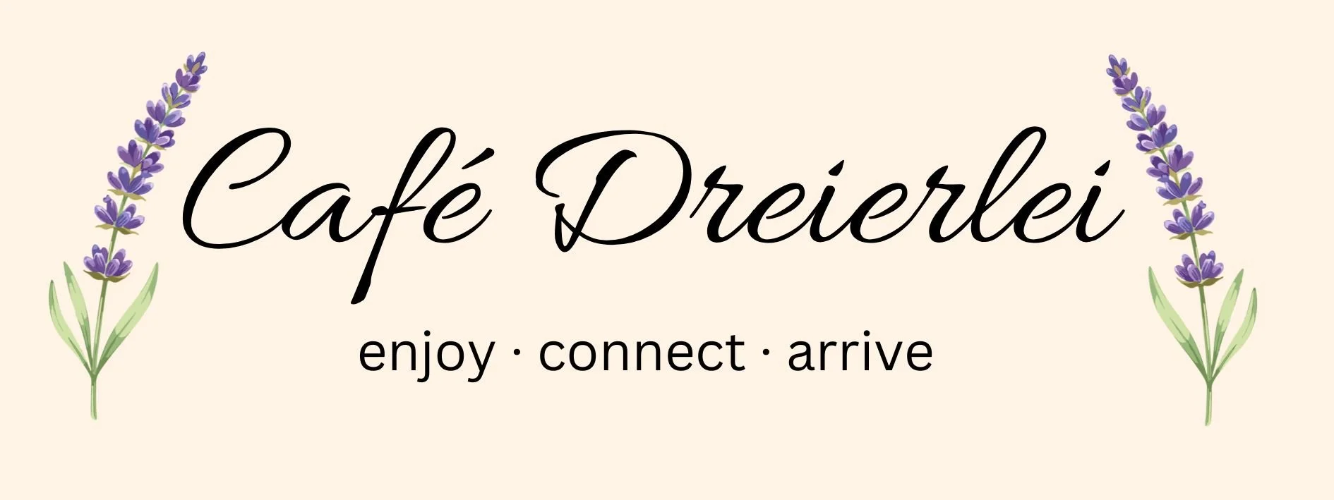 Café Dreierlei – enjoy · connect · arrive