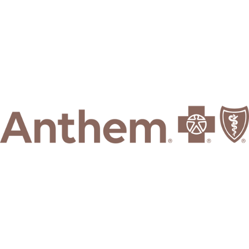 Logo of Anthem, showing the word 'Anthem' with a plus sign, a medical caduceus symbol, and a shield with a medical symbol inside.