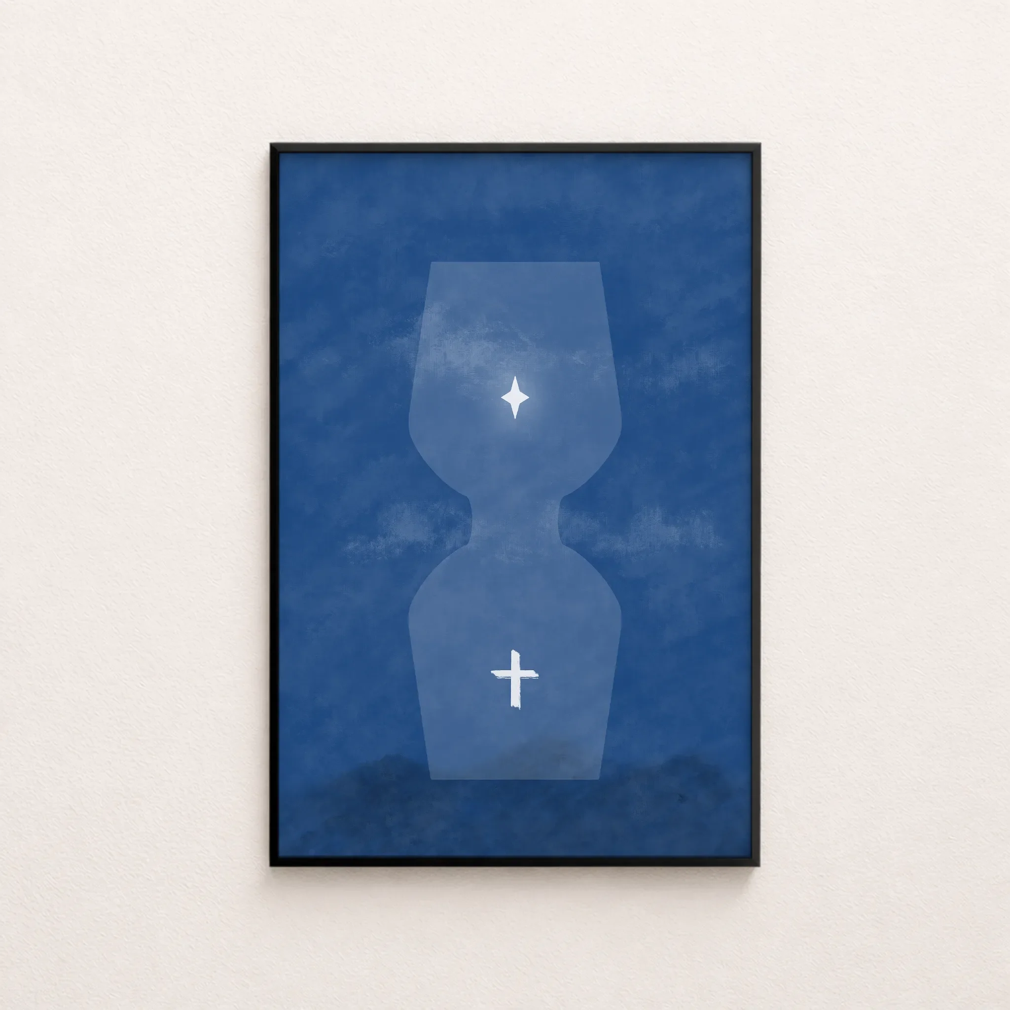 Good News of Great Joy | Christian Wall Art Printable | Blue Background