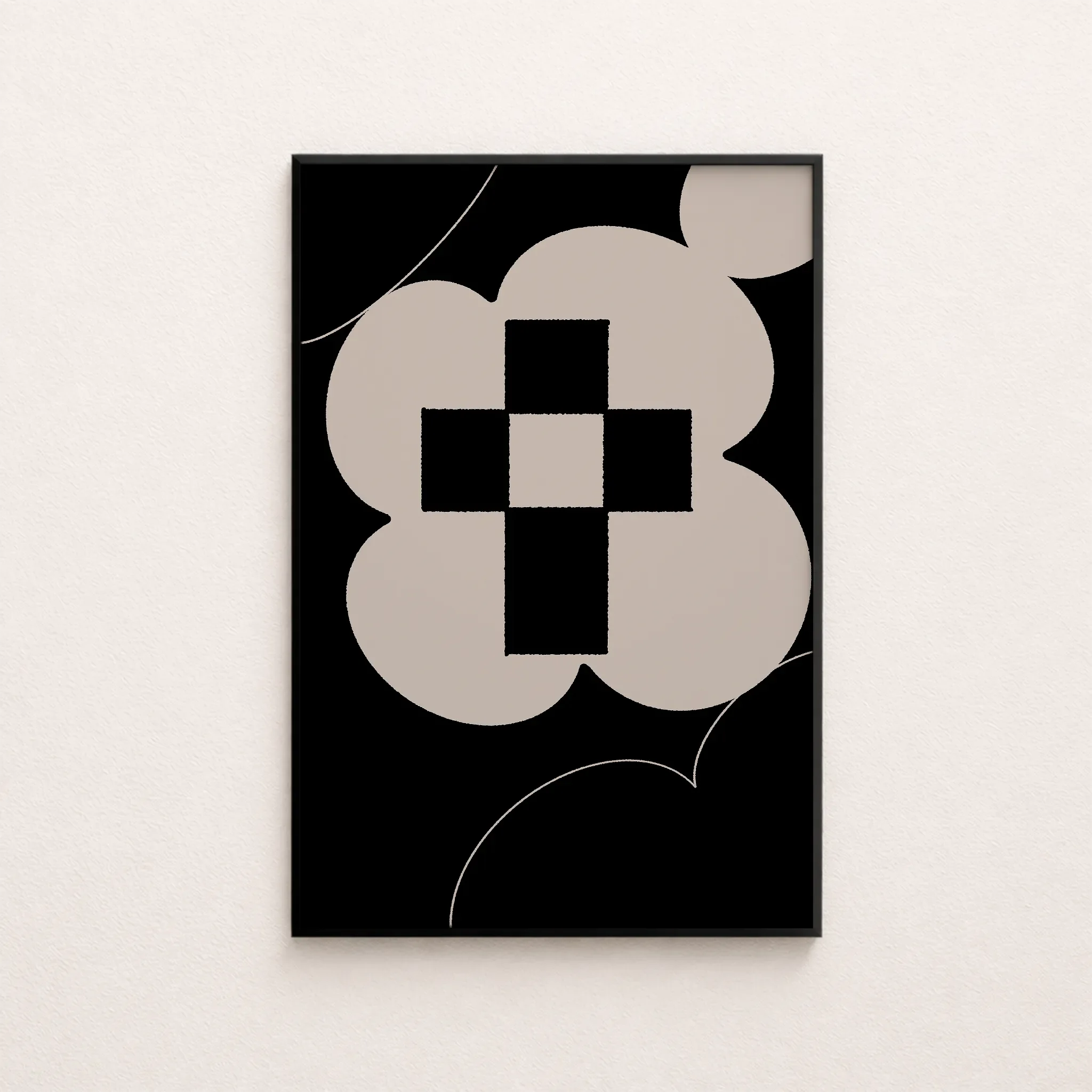 Cross Art Poster | Christian Wall Art Printable | Gentle Floral Design