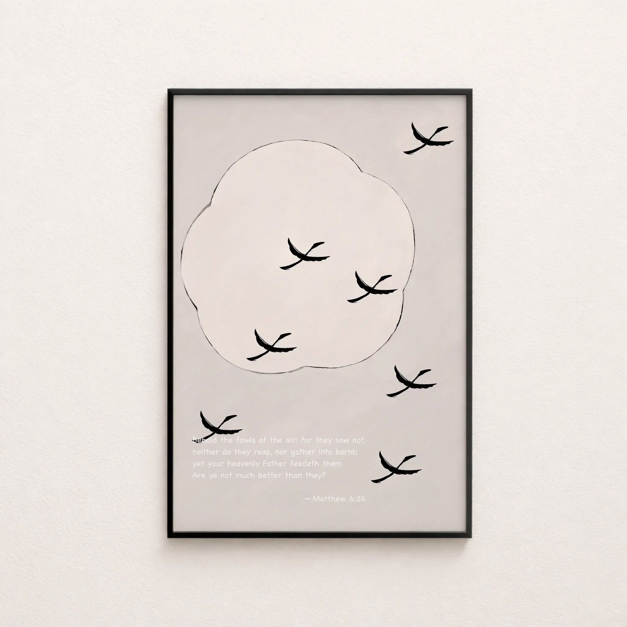Look at the Birds | Bible Verse Wall Art Printable