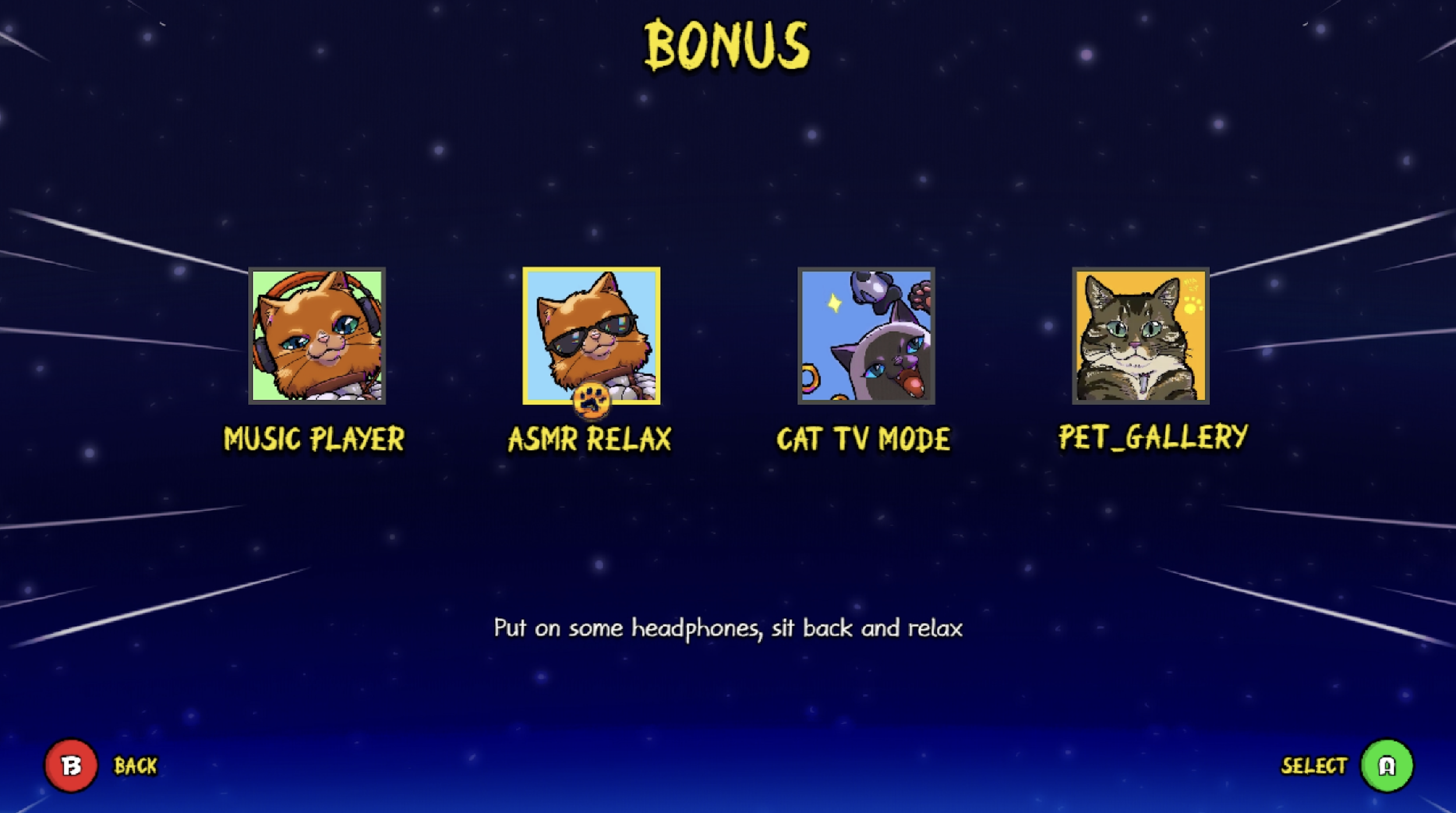 Astro Burn - Plenty to do even if you don't feel like playing.png