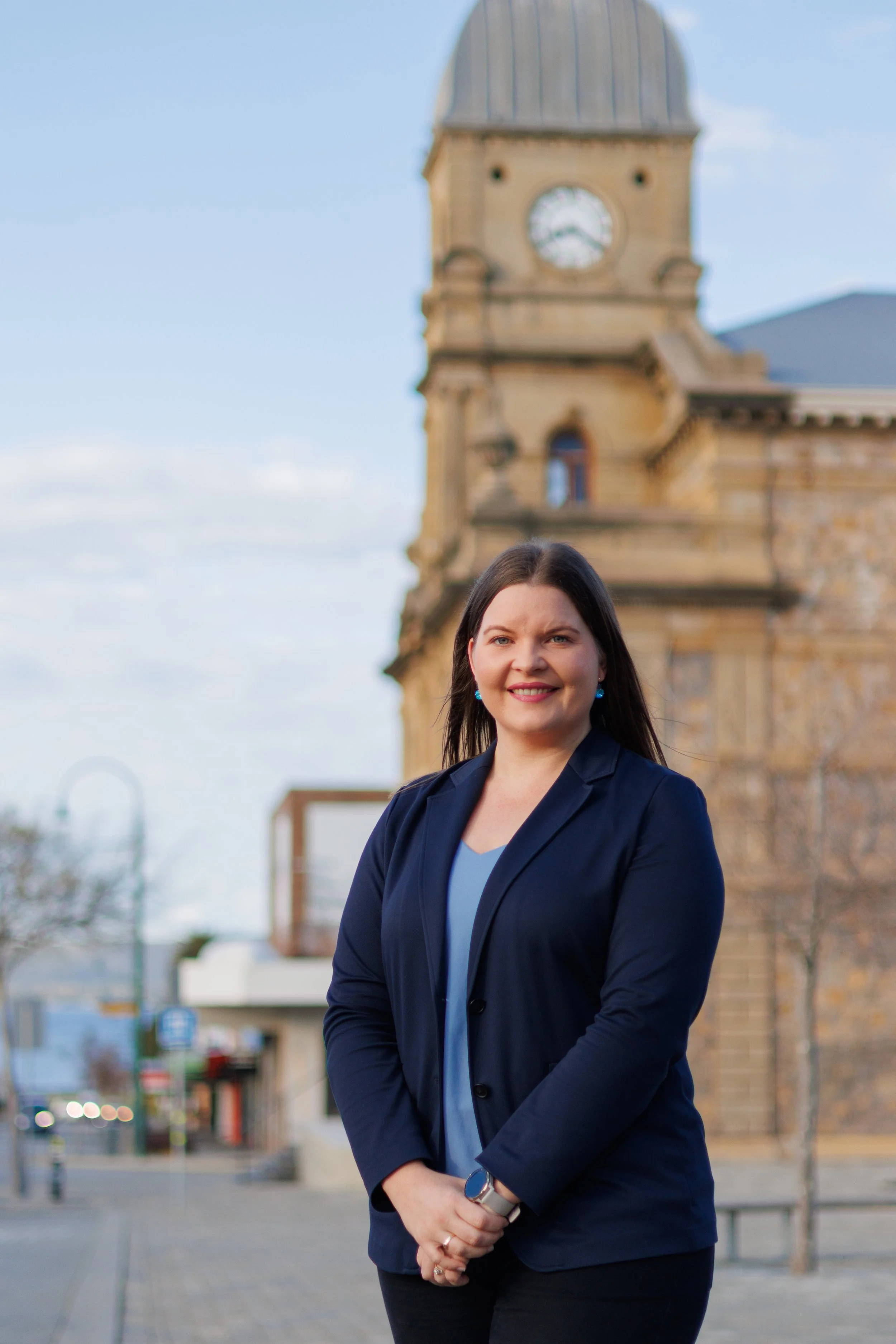 Bethany Findlay Outside Albany Town Hall