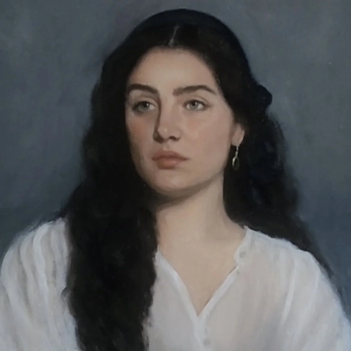 {Name of work}, {dimensions), oil on canvas 