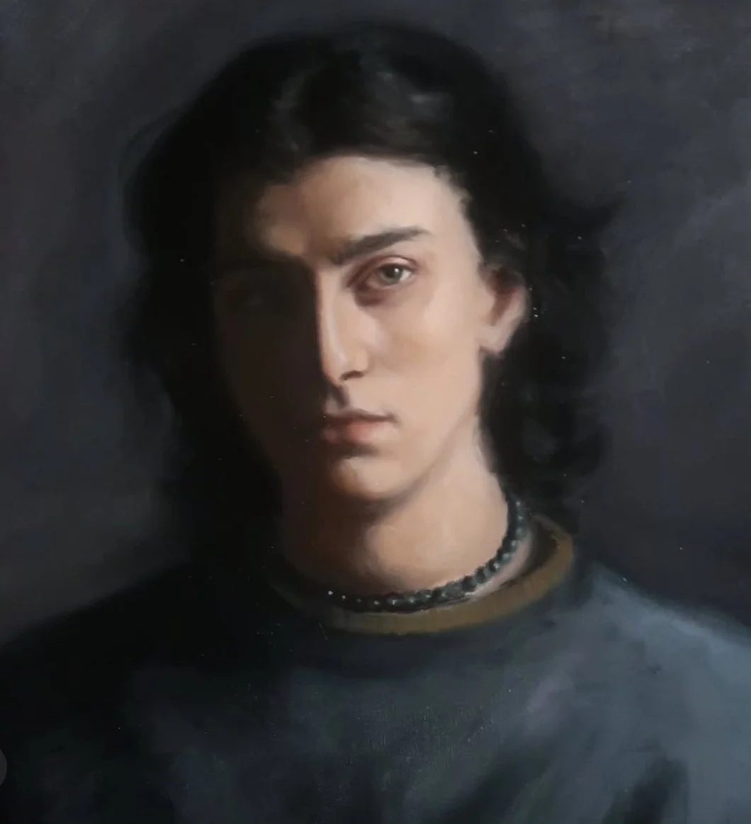 {Name of work}, {dimensions), oil on canvas 