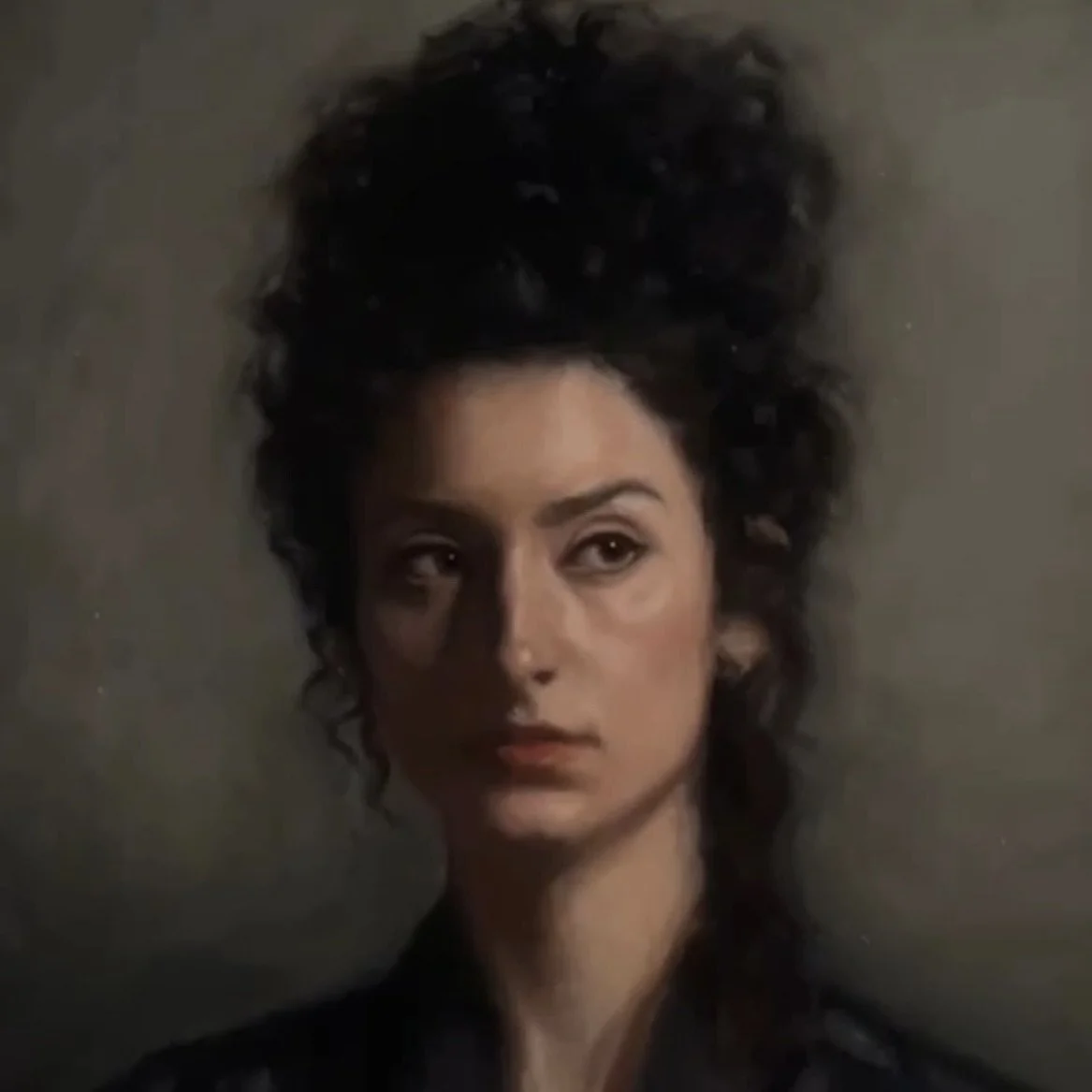 {Name of work}, {dimensions), oil on canvas 