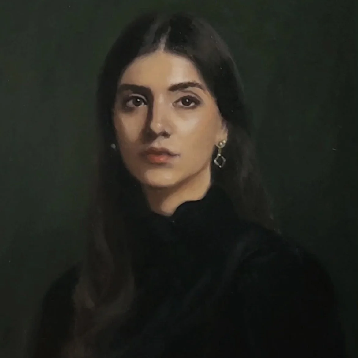 {Name of work}, {dimensions), oil on canvas 