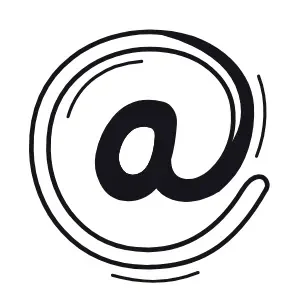 Icon for email - @ symbol