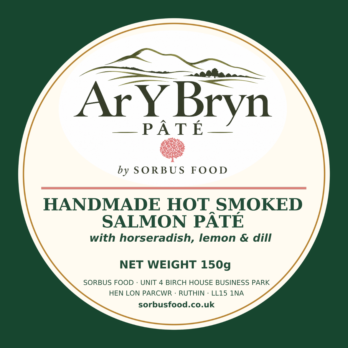 Hot Smoked Salmon, Horseradish, Lemon & Dill Pâté (150g)