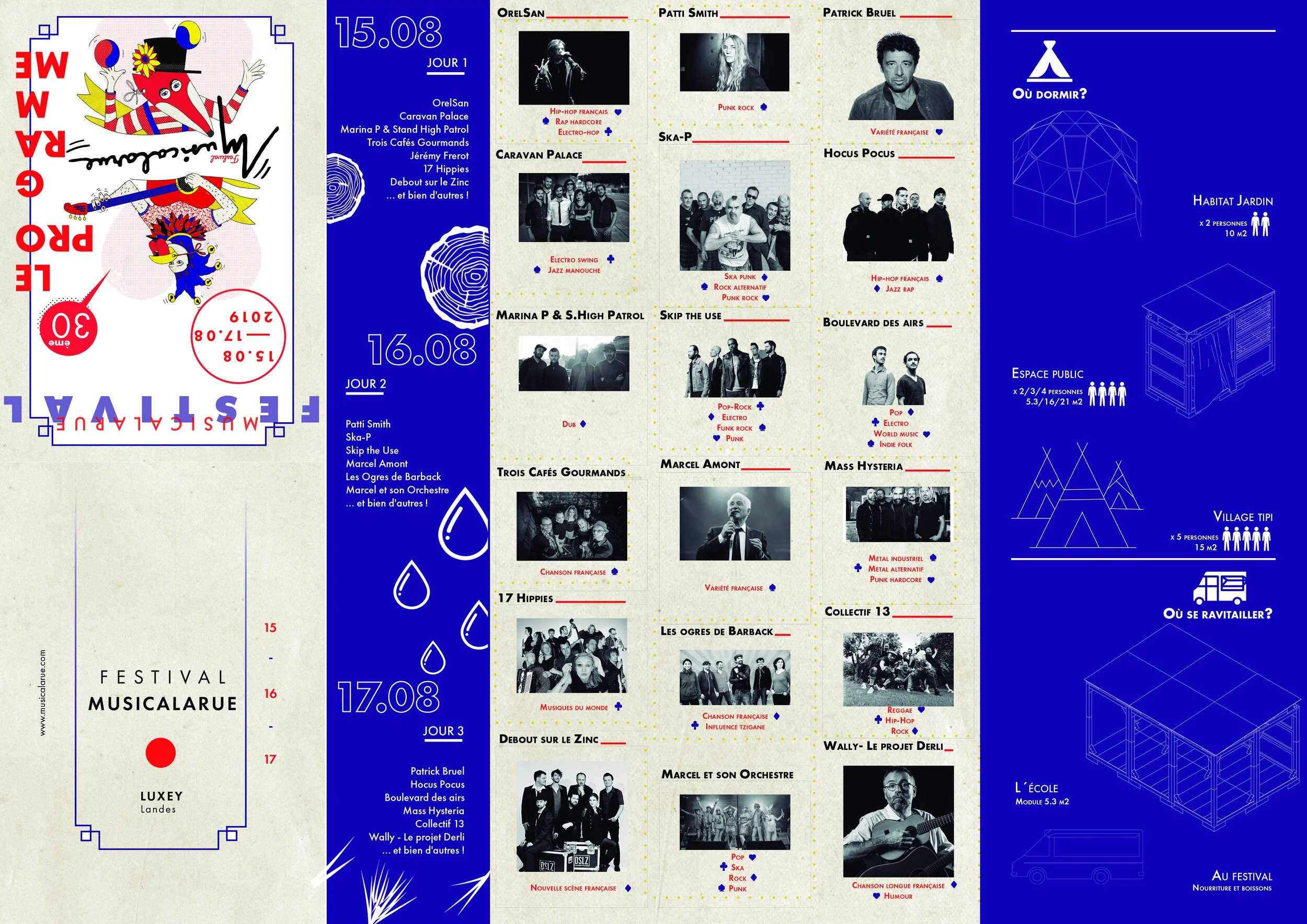 Poster design proposal for MUSICALARUE Festival 2019, Luxey, France