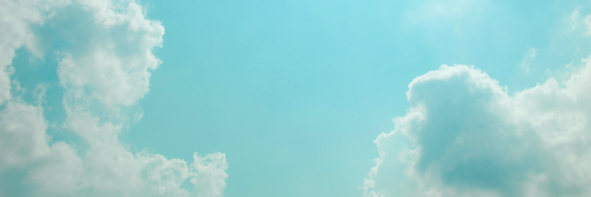 Blue sky with fluffy white clouds