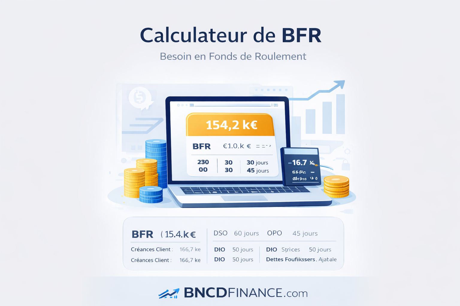 Calculateur BFR — DSO, DPO, DIO
