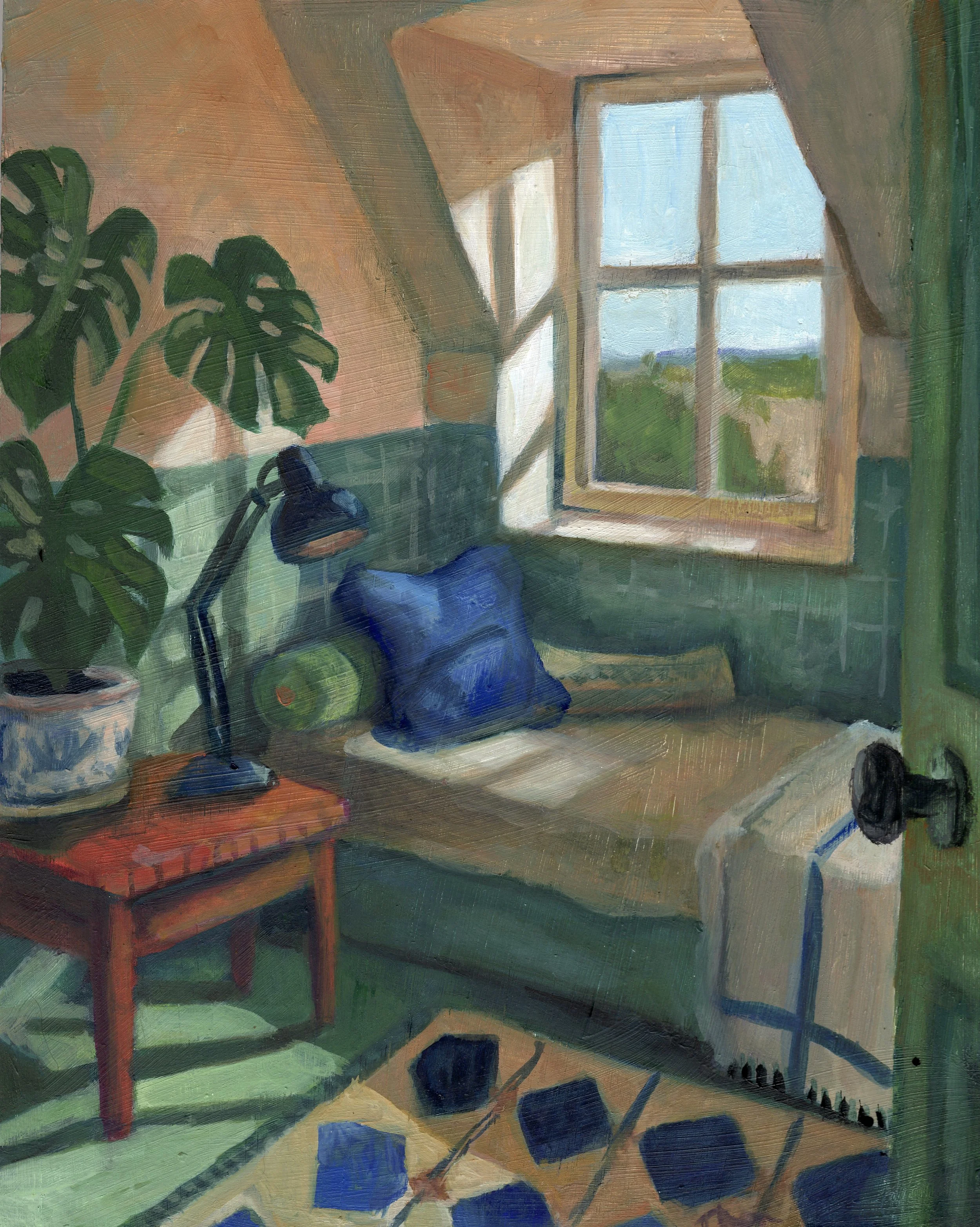 Interior #19, 8x10in, oil on board 