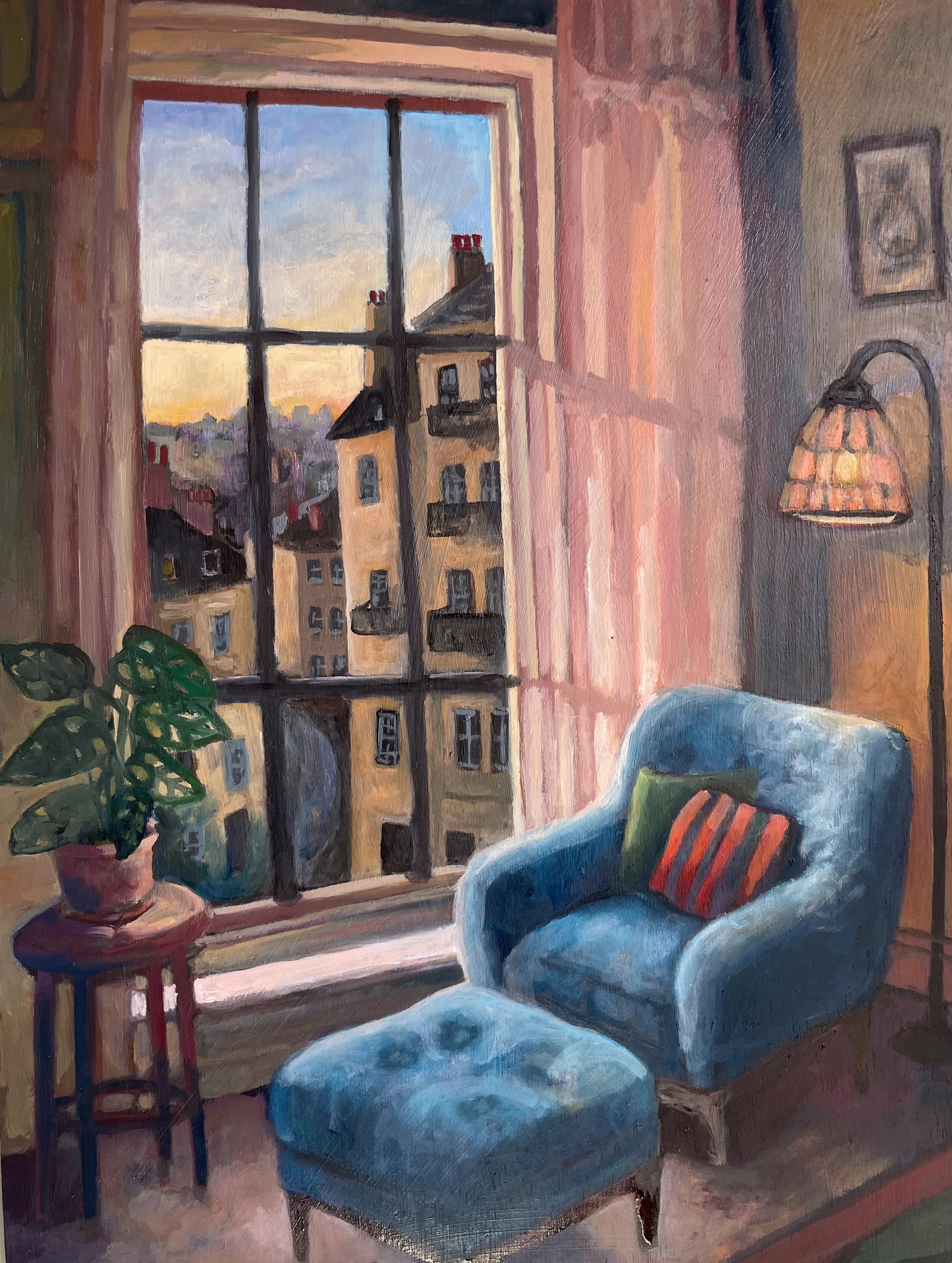 Large Interior #1, oil on board