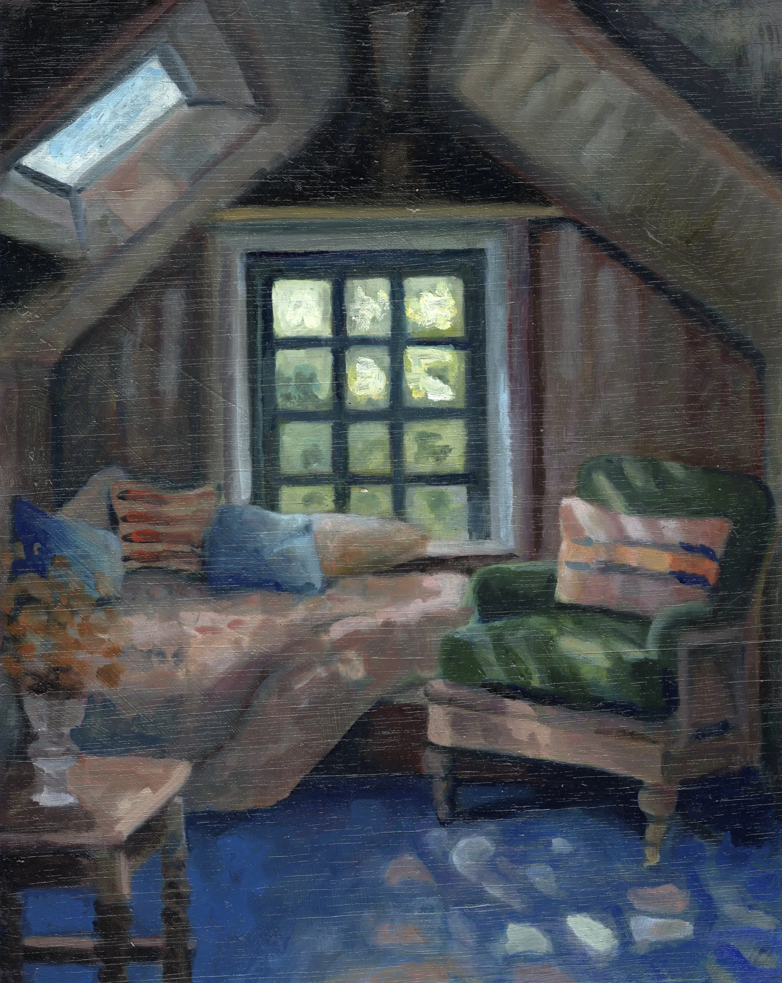 Interior #11, 8x10in, oil on board 