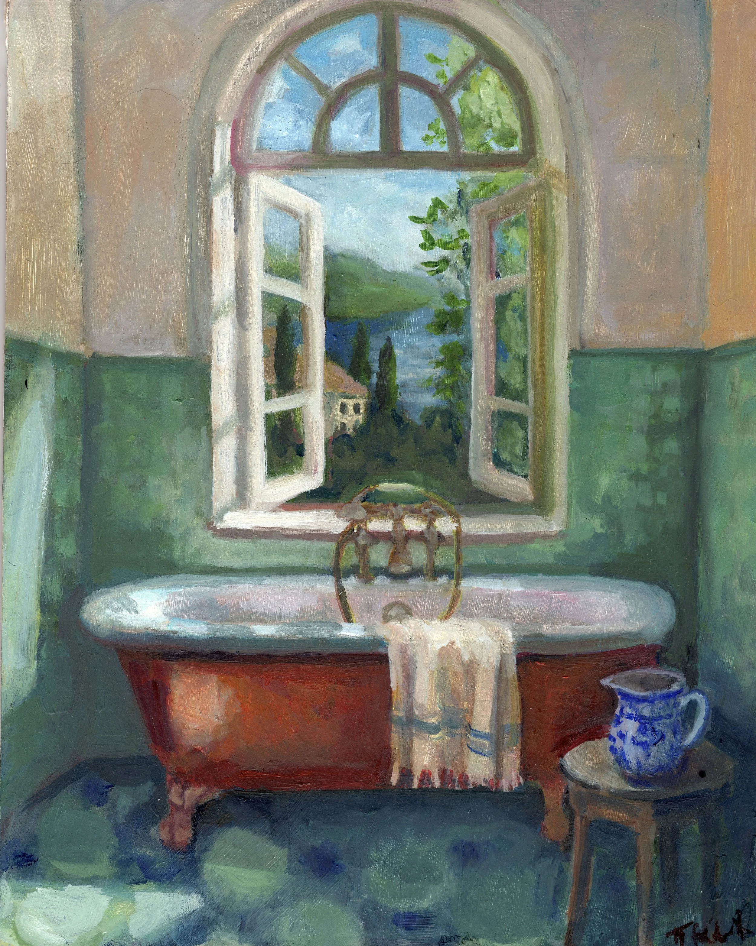 Interior #18, 8x10in, oil on board 