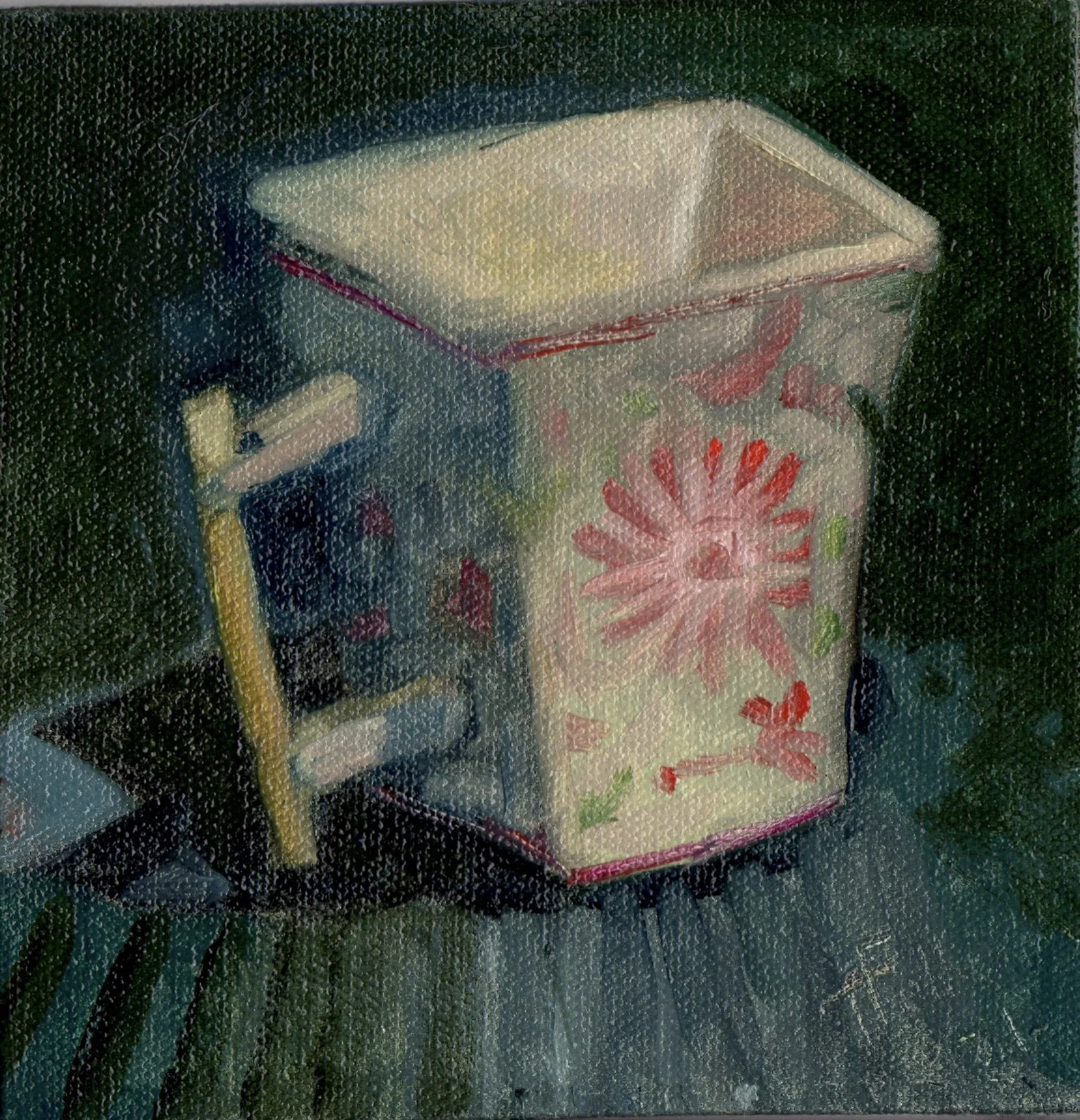 Japanese Teacup, 6x6in, oil on canvas