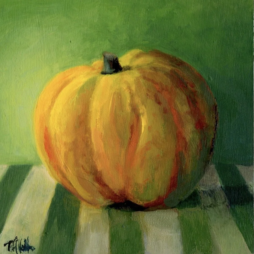 Squash, 6x6in, oil on board