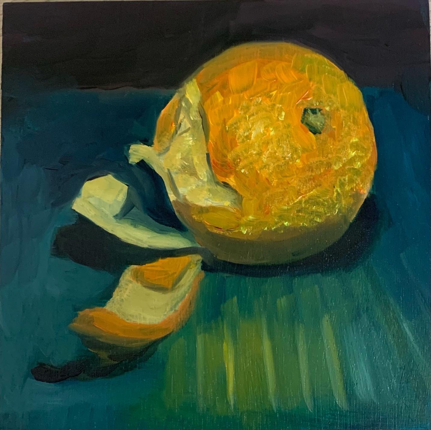 Orange 6x6inc oil on board (sold)