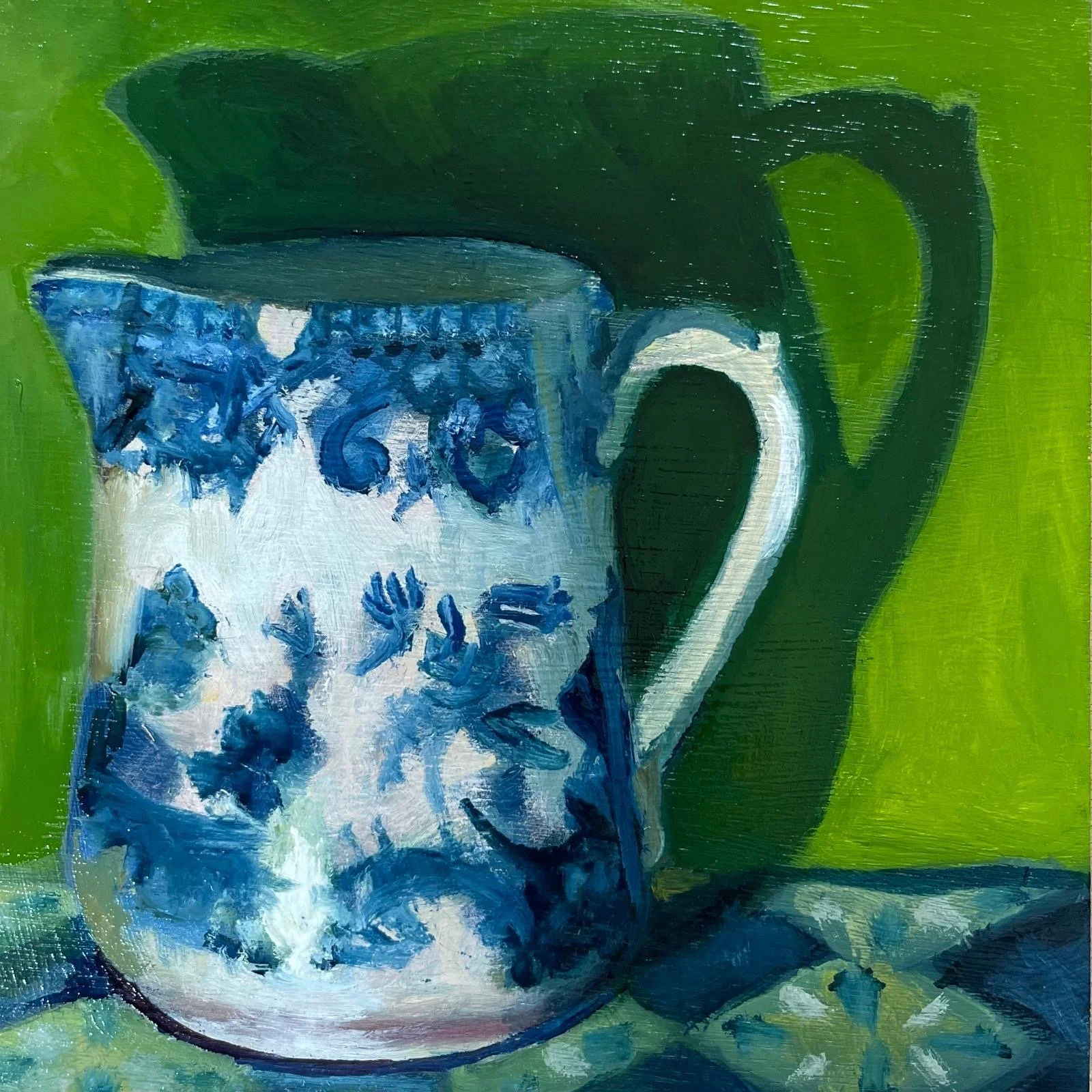 Ceramic Blue and White Jug