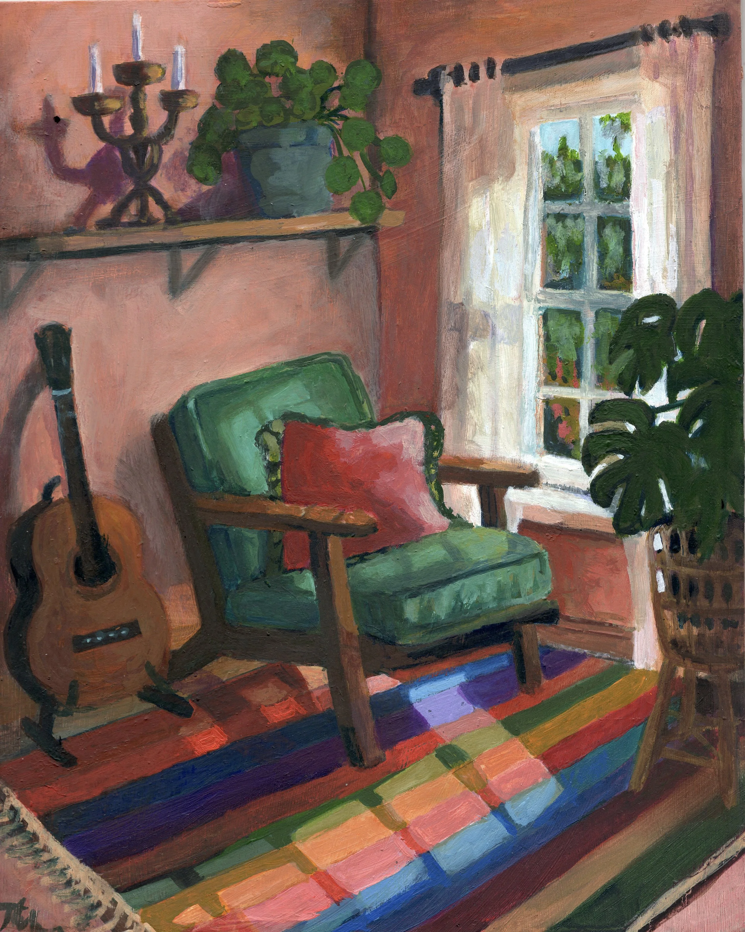 Interior #17, 8x10in, oil on board 