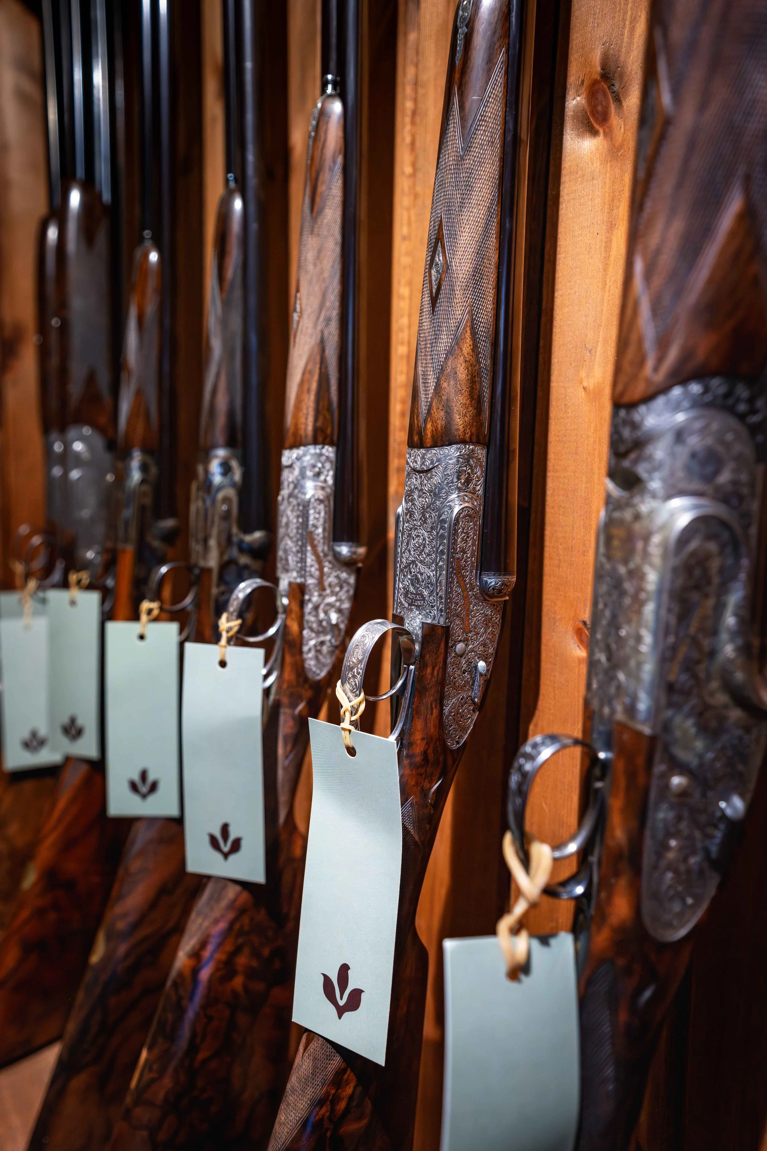The secure gun storage facility at Loyton Lodge for visiting shooting parties.