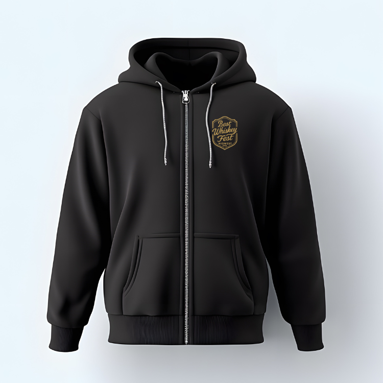 Best_Whiskey_Fest_Merch_Zip_Up_Sweatshirt_Whiskey_Weather_Front.png